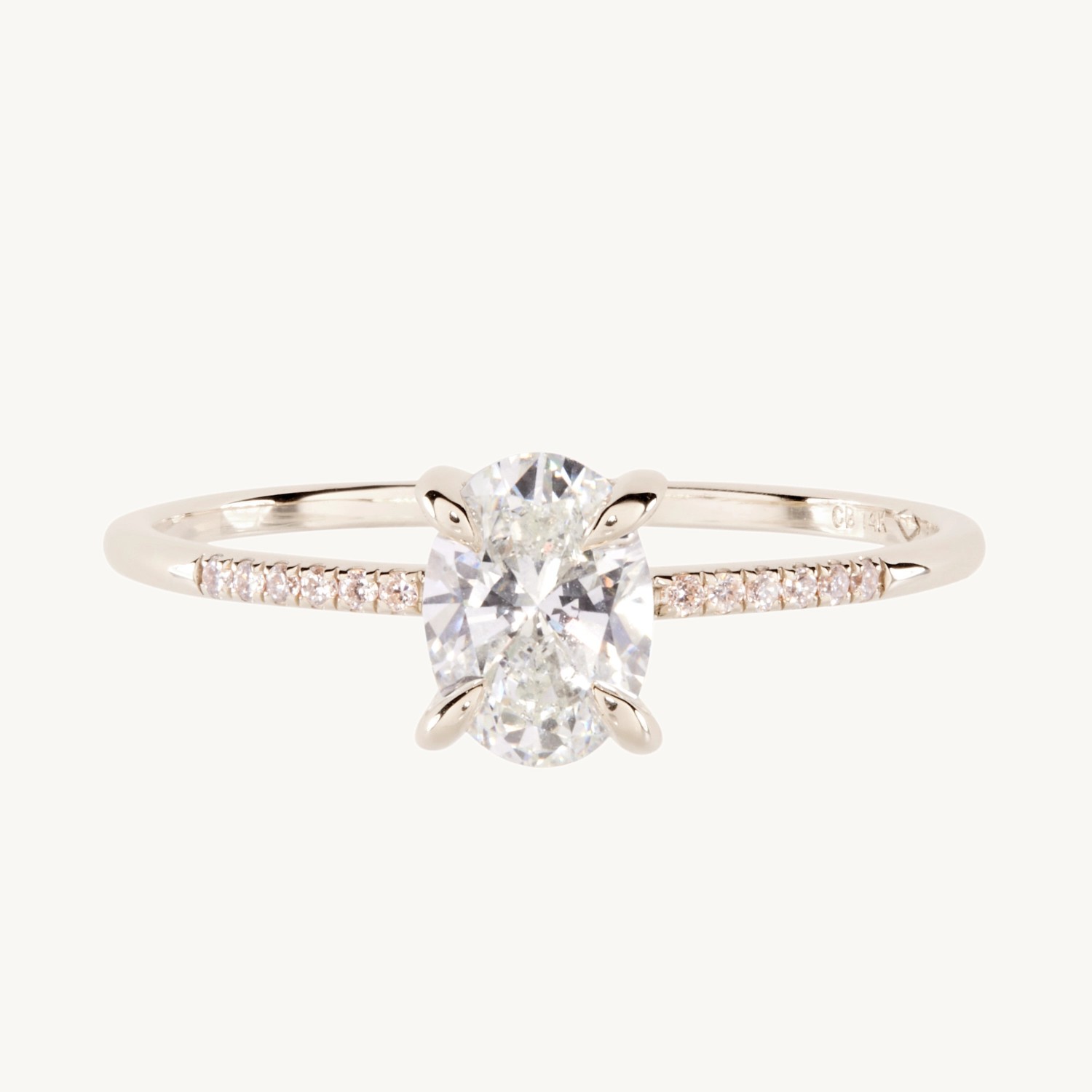 Catbird Wedding The Swan Solitaire Oval Supreme Diamond Ring